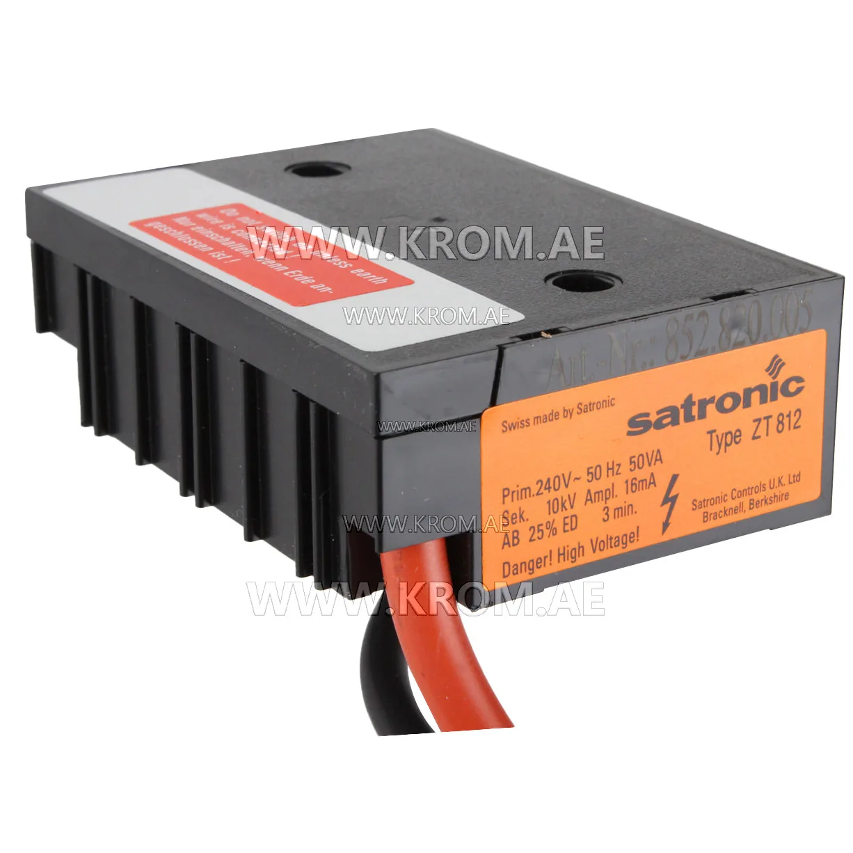 Honeywell ZT812 12600 ignition transformer
