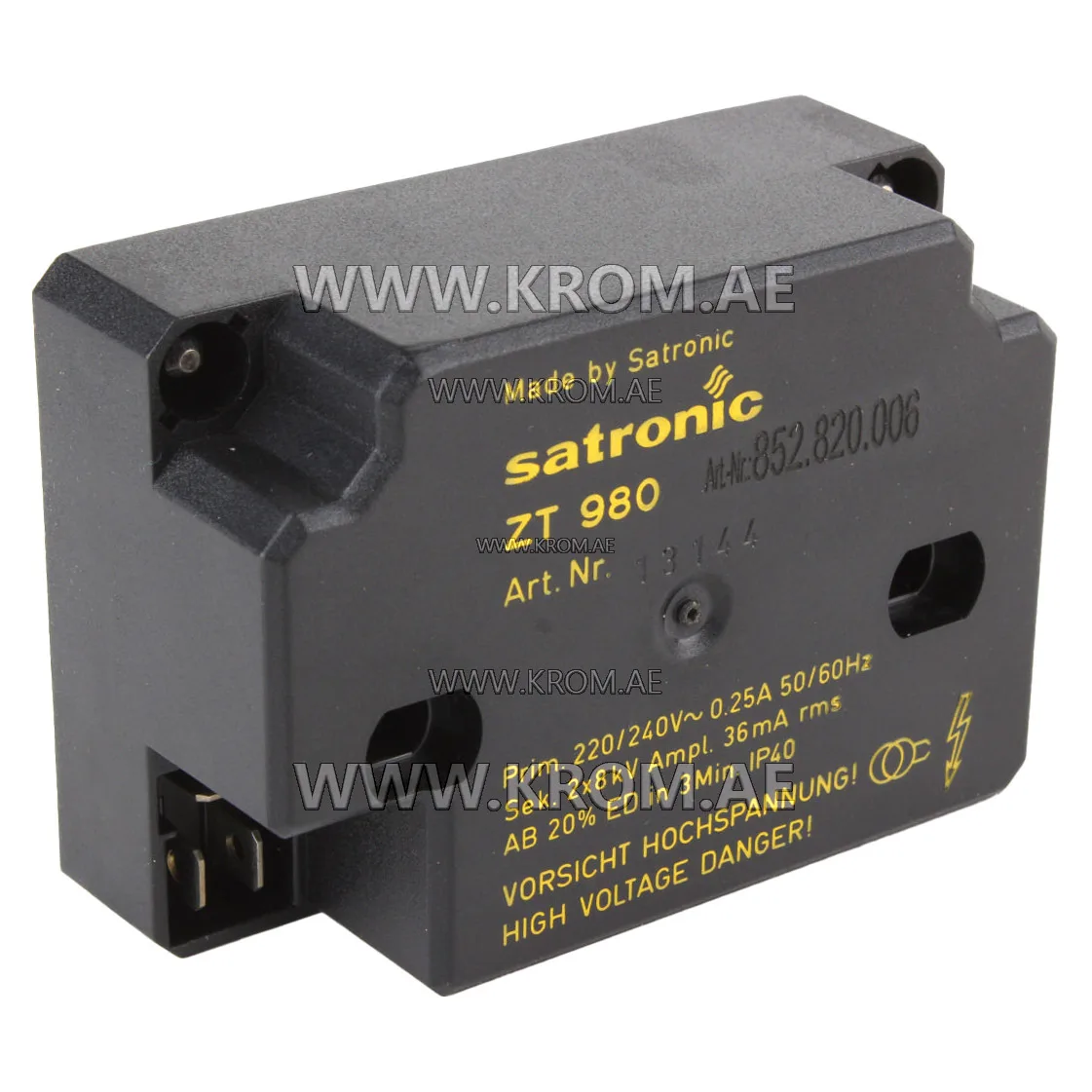 Honeywell ZT980 4MM 220V, 13144, ignition transformer