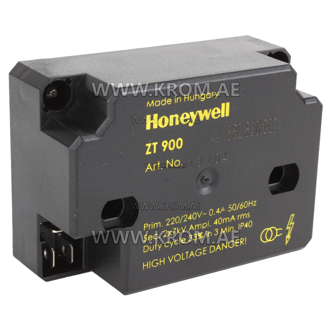 Honeywell ZT900 4MM 220V, 13104, ignition transformer
