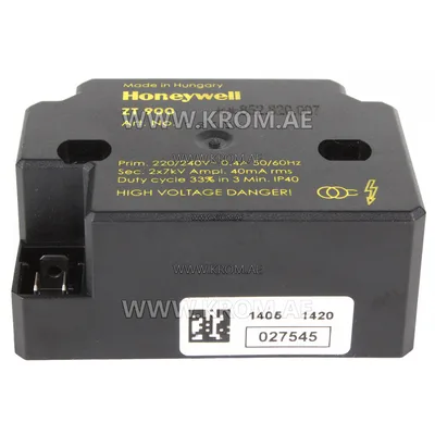 Honeywell ZT900 4MM 220V, 13104, ignition transformer