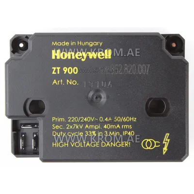 Honeywell ZT900 4MM 220V, 13104, ignition transformer