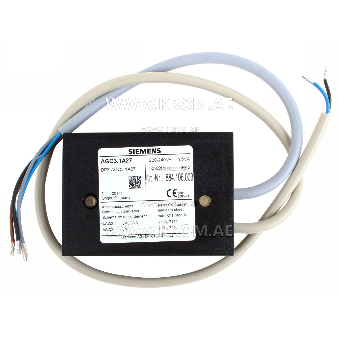 Siemens AGQ3.1A27 flame relay