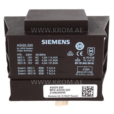 Siemens AGG5.220 ignition transformer