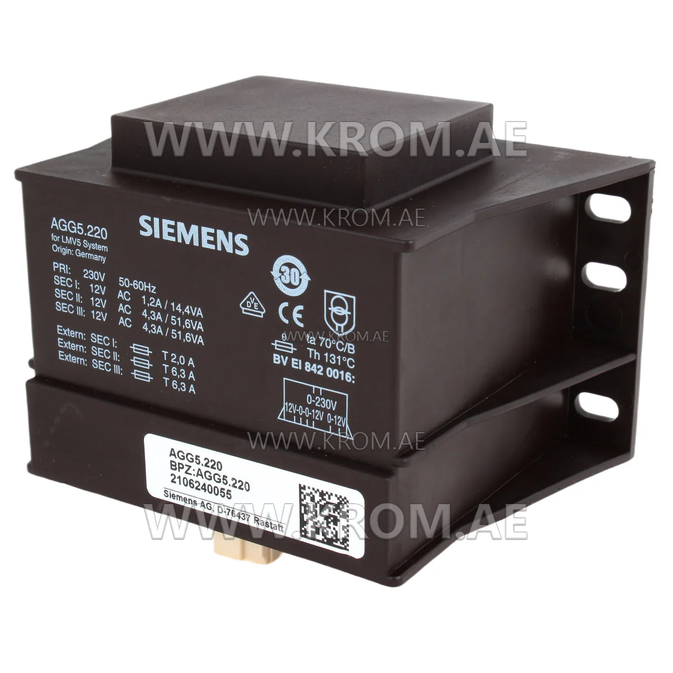 Siemens AGG5.220 ignition transformer