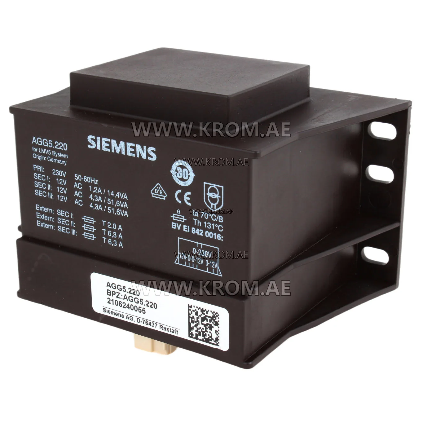 Siemens AGG5.220 ignition transformer