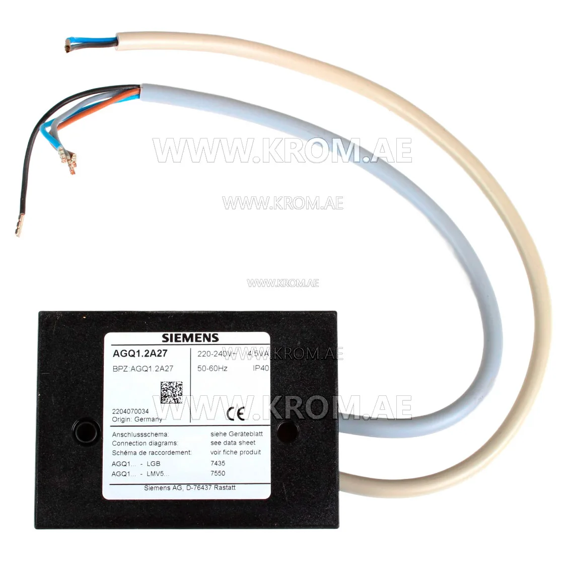 Siemens AGQ1.2A27 flame amplifier